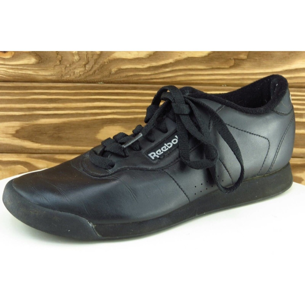Reebok‎ Women Sz 8.5 D Black Lace Up Walking Synthetic Shoe 118022767